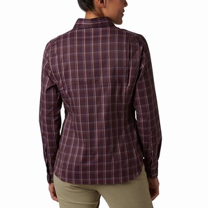 Columbia Silver Ridge™ Lite Plaid Långärmad Tröja Dam MörkRosa (OIKSH6790)